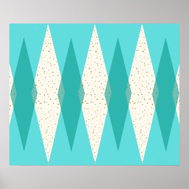 Mid Century Modern Argyle Poster (Framsidan)