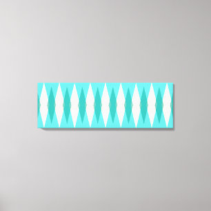 Mid Century Modern Argyle Stretched Canvas