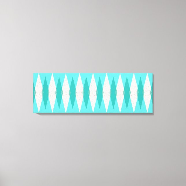 Mid Century Modern Argyle Stretched Canvas (Framsida)