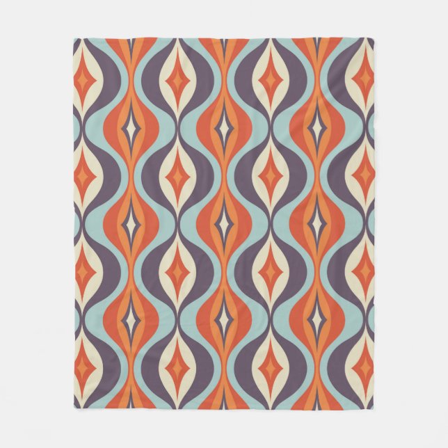 Mid-century modern art background. Abstract geomet Fleecefilt (Framsidan)