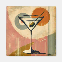 Mid Century Modern Art Martini Magnet