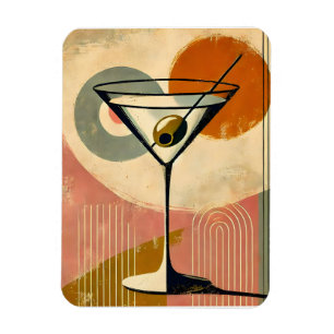 Mid Century Modern Art Martini Magnet