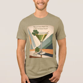 Mid Century Modern Art Shamrock Martini Sláinte!  T Shirt