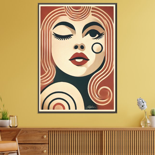 Mid Century Modern Art The Beauty Spot Canvastryck (Insitu (Vardagsrum))