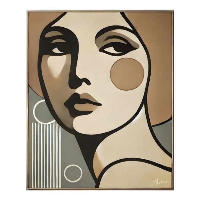 Mid Century Modern Art The Glance Mid Century Mode Fototryck (Framsidan)