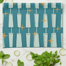 Mid Century Modern Atomblock Teal, Aqua