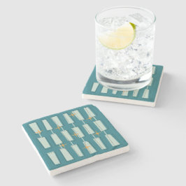 Mid Century Modern Atomblock Teal, Aqua Stenunderlägg