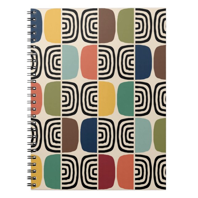 Mid Century Modern Atomic Aage Anteckningsbok (Framsidan)