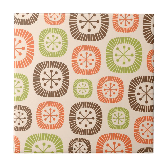 Mid Century Modern Atomic Aage Kakelplatta (Framsidan)