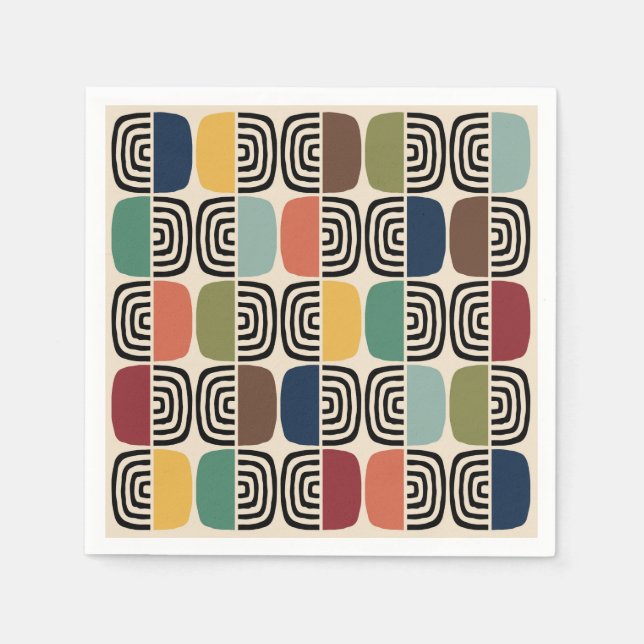 Mid Century Modern Atomic Aage Pappersservett (Framsidan)