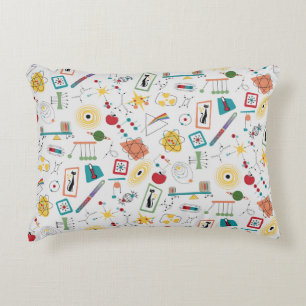 Mid Century Modern Atomic Age STEM Physics Scatter Prydnadskudde