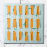 Mid Century Modern Atomic Blocks Aqua, Orange<br><div class="desc">Modern design för atomårsjubileum. Roligt och fet design med funky och färgstarka block och stjärnor. Perfekt för älskare i stil och vintage.</div>
