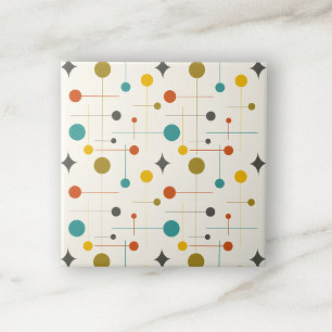 Mid Century Modern Atomic Geometric Mönster Kakelplatta