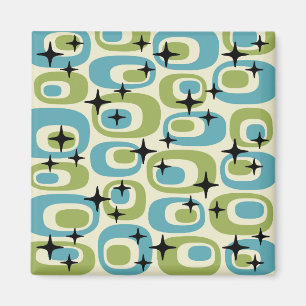 Mid Century Modern Atomic Mönster Magnet