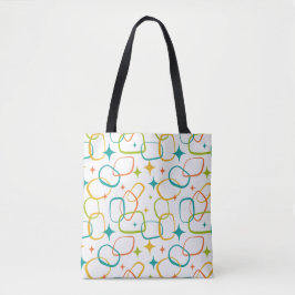Mid-Century Modern Atomic Sparkle Retro Handväskor Tygkasse