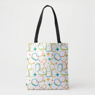 Mid-Century Modern Atomic Sparkle Retro Handväskor Tygkasse