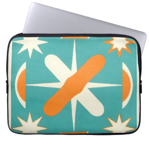 Mid Century Modern Atomisk Stjärnexplosion Laptop Fodral