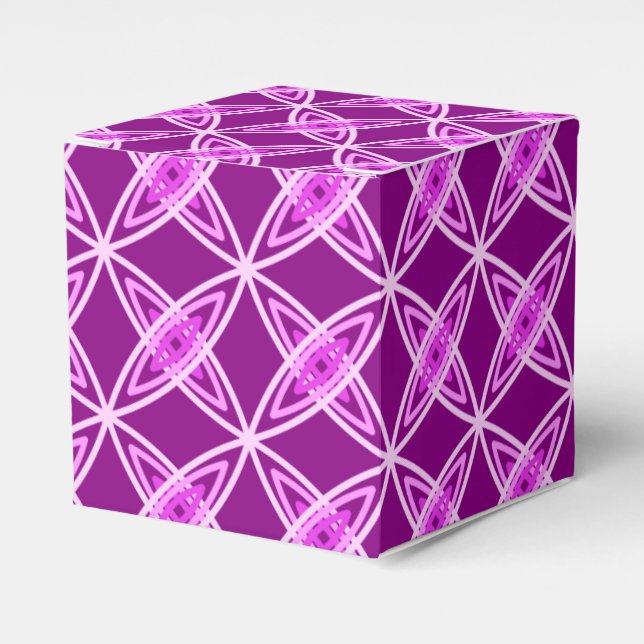 Mid Century Modern Atomisk Tryck - Amethyst Lila Presentaskar (Framsidan Sidan)