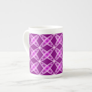 Mid Century Modern Atomiskt Tryck - Amethyst Lila Benporslin Mugg