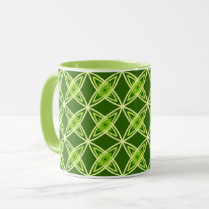 Mid Century Modern Atomprint - Olivgrön Mugg