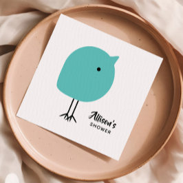 Mid Century Modern Baby Bird Napkin Baby Shower Pappersservett