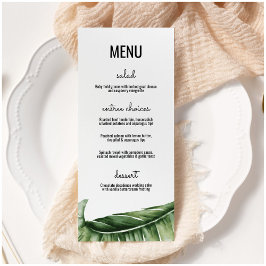 Mid Century Modern Banana Löv Bröllop/Event Menu