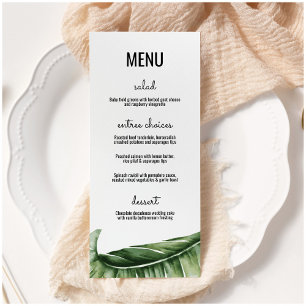 Mid Century Modern Banana Löv Bröllop/Event Menu