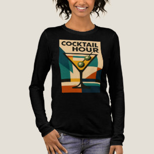 Mid Century Modern Bauhaus Cocktail Hour Martini T Shirt