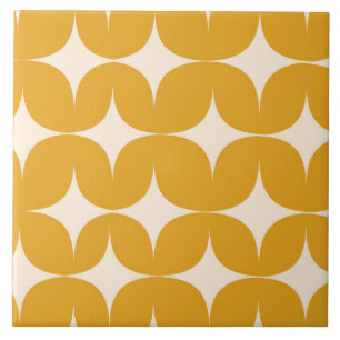 Mid Century Modern Beige Stjärnexplosioner på Oran Kakelplatta