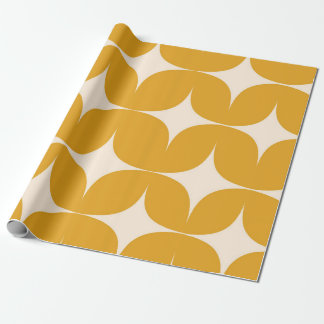 Mid Century Modern Beige Stjärnexplosioner på Oran Presentpapper