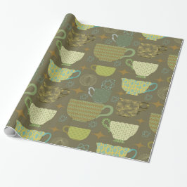 Mid Century Modern Beige Tekop Presentpapper
