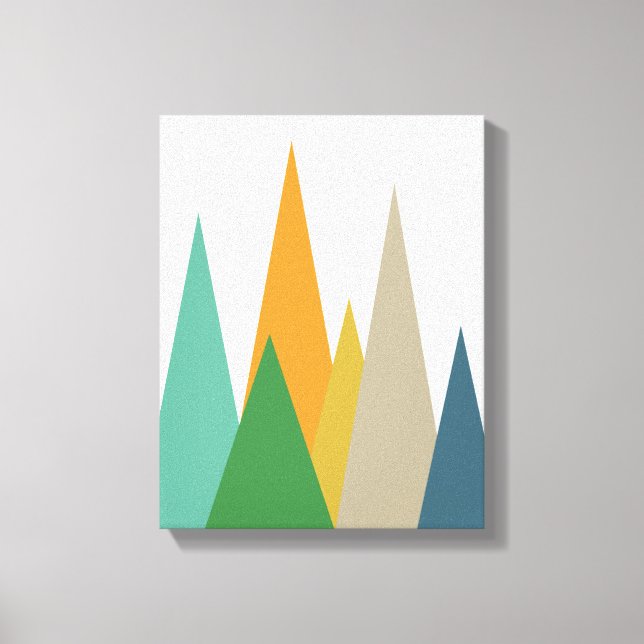 Mid Century Modern Bergsduk på Canvas (Framsida)