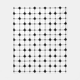 Mid Century Modern Black White Geometric Mönster Fleecefilt
