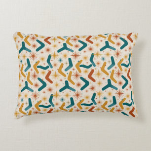 Mid-Century Modern Boomerang & Starburst Retro Prydnadskudde