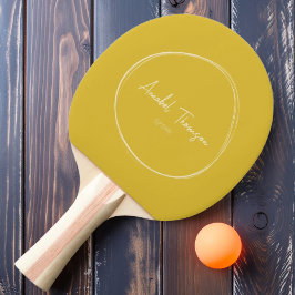 Mid-Century Modern Bränd Citron med Namn Pingisracket
