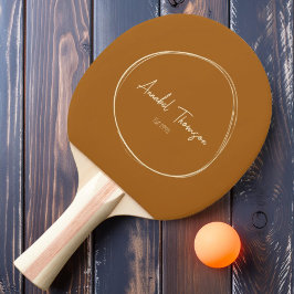 Mid-Century Modern Bränd Sand med Namn Pingisracket