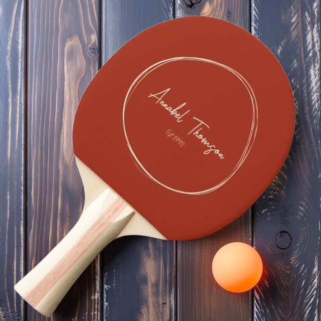 Mid-Century Modern Bränd Sienna med namn Pingisracket (Skapare uppladdad)