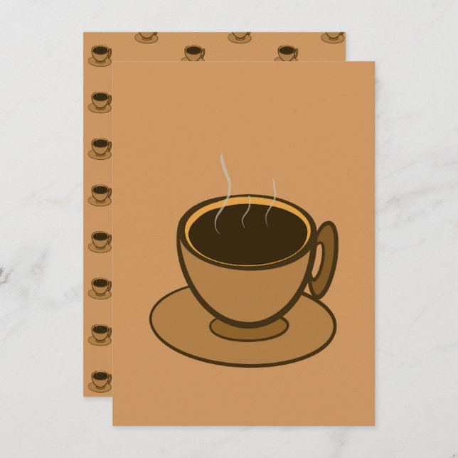 Mid Century Modern Brown Mysigt Coffee Kopp (Fram/baksida)