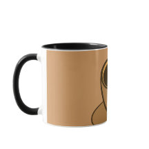 Mid Century Modern Brown Mysigt Coffee Kopp