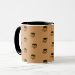 Mid Century Modern Brown Mysigt Coffee Kopp