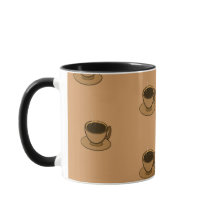 Mid Century Modern Brown Mysigt Coffee Kopp