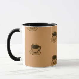 Mid Century Modern Brown Mysigt Coffee Kopp