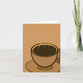 Mid Century Modern Brown Mysigt Coffee Kopp Anteckningskort