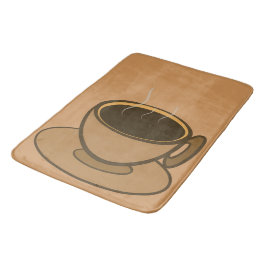 Mid Century Modern Brown Mysigt Coffee Kopp Badrumsmatta