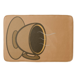 Mid Century Modern Brown Mysigt Coffee Kopp Badrumsmatta