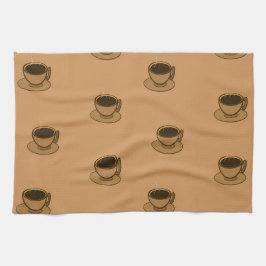 Mid Century Modern Brown Mysigt Coffee Kopp Kökshandduk