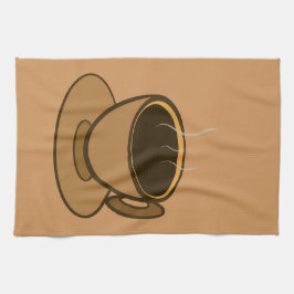 Mid Century Modern Brown Mysigt Coffee Kopp Kökshandduk