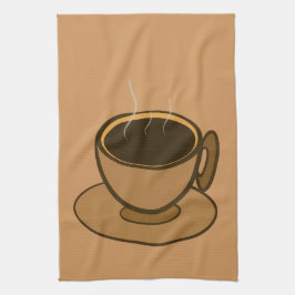 Mid Century Modern Brown Mysigt Coffee Kopp Kökshandduk