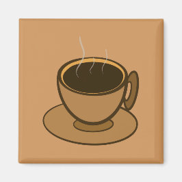 Mid Century Modern Brown Mysigt Coffee Kopp Magnet