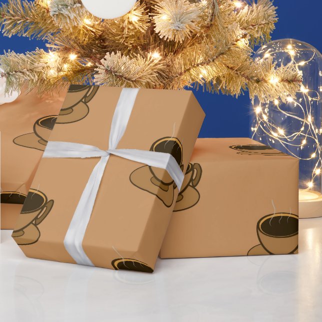 Mid Century Modern Brown Mysigt Coffee Kopp Presentpapper (Helgdagar)